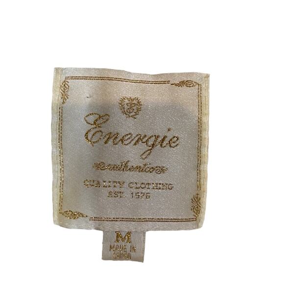 Energie Cream V-Neck Knit Pullover Sweater Women Sz M - Picture 8 of 9